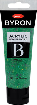 Paint Jasart Byron Acrylic 75ml Glitter Green