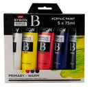 Paint Jasart Byron Acrylic 75ml Primary Warm Set 5