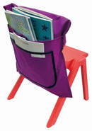 CHAIR BAG WRITER HEAVY DUTY NYLON 455MM WIDE 2 POCKETS PURPLE