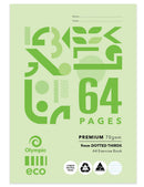 Exercise Book Olympic A4 Eco Recycled 9mm Dotted Thirds D964p 64pg (PK20)