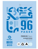 Graph Book Olympic A4 Eco Recycled 5mm Gh596p 96pg (PK10)