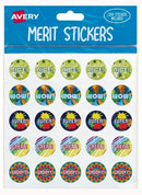 Merit Stickers Avery Fsc Captions 3 Multi Pk300