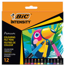 Felt Pen Bic 0.7mm Assorted PK 12