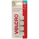 Sp- Squares Velcro 1.9cm Removable White Pk8