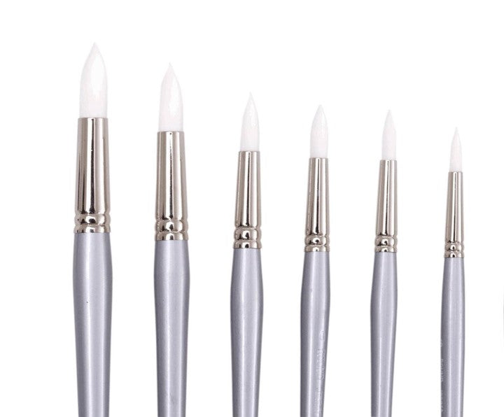 BRUSH JASART WHITE TAKLON ROUND SIZE 2