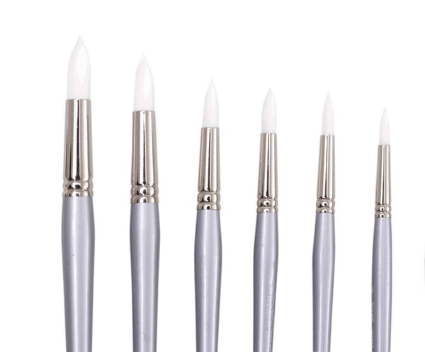 BRUSH JASART WHITE TAKLON ROUND SIZE 8