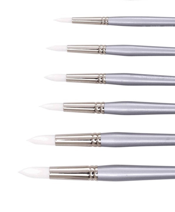 BRUSH JASART WHITE TAKLON ROUND SIZE 24