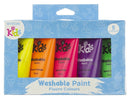 Paint Jasart Byron Kids Washable 75ml Set 5 Fluoro
