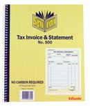 INV/STAT BOOK SPIRAX 500 DUP C/LESS 10X8 50LF