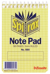 NOTEBOOK SPIRAX 560 A10 112X76 T/O