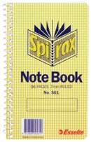 NOTEBOOK SPIRAX 561 147X87MM SIDE OPENING 96PG PK20