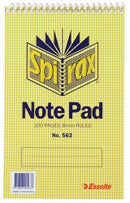 NOTEBOOK SPIRAX 563 S/HAND T/O 100PG PK20
