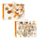 Gift Bag Xmas 140x110x65mm Foil Horizontal Small 2 Asst