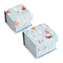Gift Box Xmas 110 & 80mm Set Of 2 Flip Lid With Glod Foil & Bow