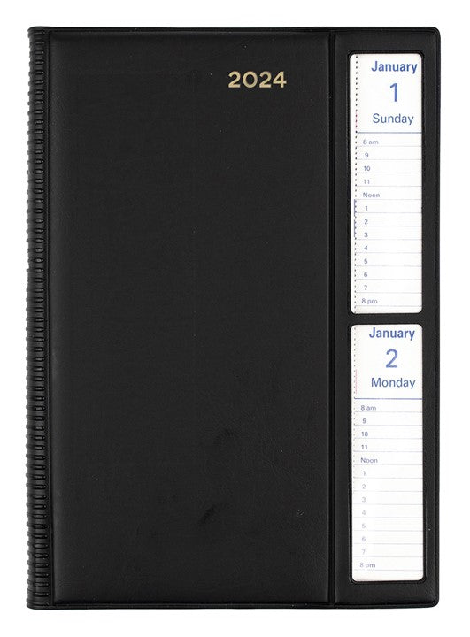 DIARY 2026 COLLINS BELMONT A5 287W.V99 PVC 2DTP WINDOW FACE BLACK