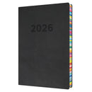Diary 2026 Collins Edge Rainbow A5 Ed151.U96-25 1dtp Charcoal