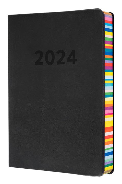 DIARY 2026 COLLINS EDGE RAINBOW A5 ED151.U96-25 1DTP CHARCOAL