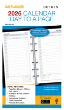 Refill 2026 Debden Dayplanner 96x172mm Pr2100 Personal 6 Ring 1dtp