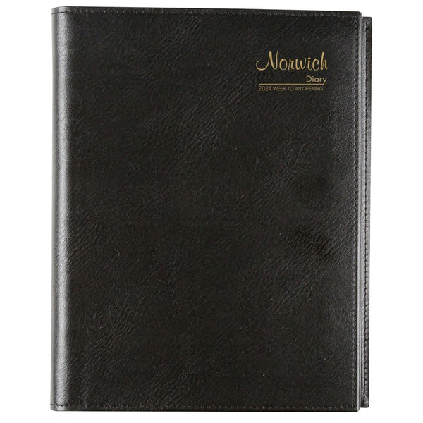 DIARY 2026 CUMBERLAND NORWICH 47S A4 PVC SPIRAL WTV BLACK