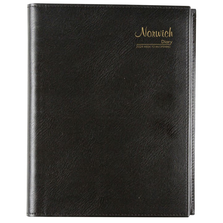 DIARY 2026 CUMBERLAND NORWICH 47S A4 PVC SPIRAL WTV BLACK