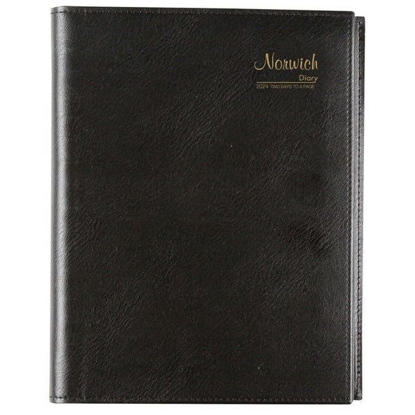 DIARY 2026 CUMBERLAND NORWICH 52S A5 PVC SPIRAL 2DTP BLACK