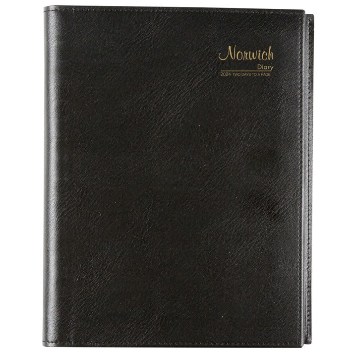 DIARY 2026 CUMBERLAND NORWICH 52S A5 PVC SPIRAL 2DTP BLACK