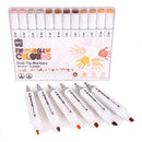 Sp- Dual Tip Markers Ec 1mm To 6mm Skin Tone Colours Pk12
