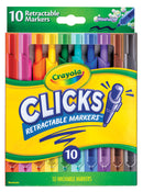 Sp- Markers Crayola Clicks Washable Retractable Asst Pk10