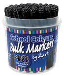 Marker Zart School Colours Bulk Black (PK48)