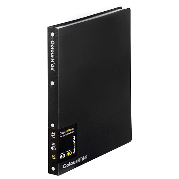 DISPLAY BOOK COLOURHIDE A4 REFILLABLE BLACK