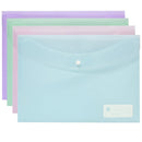 DOCUMENT WALLET MARBIG A4 DOCULOPE PASTEL COLOURS ASST