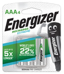 Battery Energizer 4 Rechargeable Aaa Green PK 4