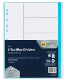 Sp- Dividers Marbig A4 Professional Pp Antimic 5tab Blue