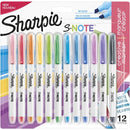 Sp- Marker Sharpie S-Note Chisel Tip Asst Pk12