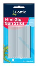 GLUE STICKS HOT MELT BOSTIK MINI 7.2MMX100MM CLEAR PK10