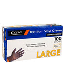 GLOVES CAPRI VINYL POWDERED BLUE LARGE BX100