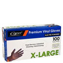 Gloves Capri Vinyl Powdered Blue Extra Large Bx100 (CTN10)
