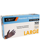 Gloves Capri Vinyl Powder Free Blue Large Bx100 (CTN10)