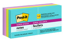 NOTES SUPER STICKY POST-IT  51MM X 51MM 622-8SSIMA RECYCLABLE ASSORTED PK8