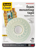 Mounting Tape Scotch 1.27 Cm 4013-Cft Permanent D/Sided Foam Indoor White