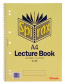 LECTURE BOOK SPIRAX 906 A4 SIDE OPENING 140PG PK10