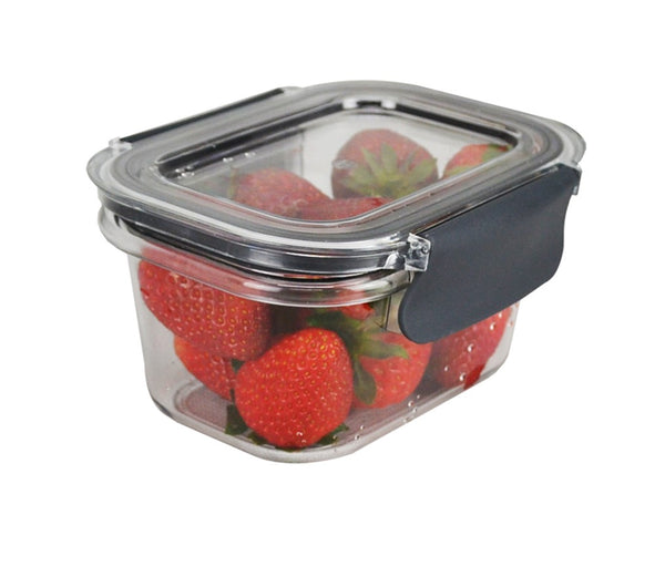 FOOD CONTAINER ITALPLAST 400ML SNAP LOCK CLEAR 140 X 110 X 70