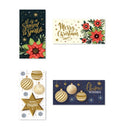 Xmas Cards 90x180mm Handmade Foil & Glitter Tips Bx6