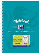 NOTEBOOK OXFORD A4 SCRIBZEEÂ® COMPATIBLE AQUA 120PG