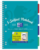 SUBJECT BOOK OXFORD A4 SCRIBZEEÂ® COMPATIBLE AQUA 200PG
