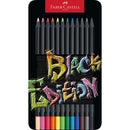 Pencil Coloured Faber Castell Black Edition Tin Of 12