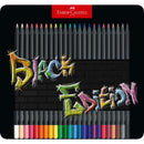 Pencil Coloured Faber Castell Black Edition Tin Of 24