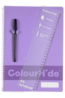 NOTEBOOK COLOURHIDE A4 LAVENDER 120PGPG