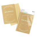INVITATION CARDS & ENVELOPES QUILL 5 X 7 KRAFT BROWN/WHITE PK8