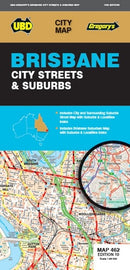 MAP UBD/GRE 690 X 1000 BRISBANE CITY STREETS & SUBURBS 462 10TH ED